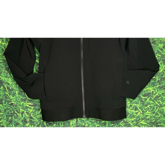 Lululemon Sojourn Track Jacket Large Black Full Zip Stretch Softshell Warpstreme - Picture 3 of 7